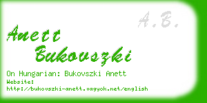 anett bukovszki business card